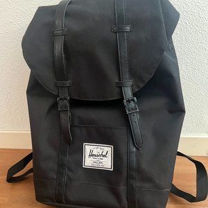 Herschel Retreat Backpack, Black/Black Classic, 19.5L